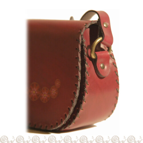 Borsa cuoio "Fiori" - immagine 2