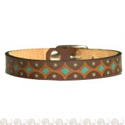 bracciale cuoio fibbia 1 cm decoro