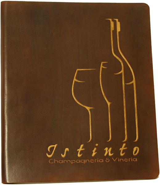 menu cuoio ristorante Menu cuoio per ristorante personalizzato