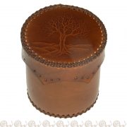 cofanetto cuoio tondo alberi