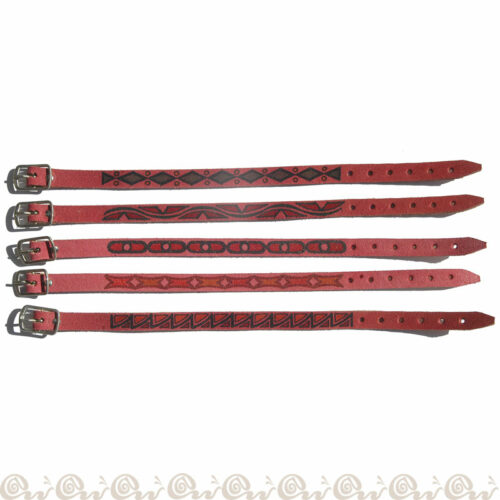 bracciali crosta decorati rosso