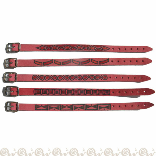 Bracciali decorati crosta rosso