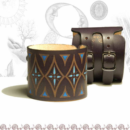 Bracciale due fibbie decorato - immagine 3