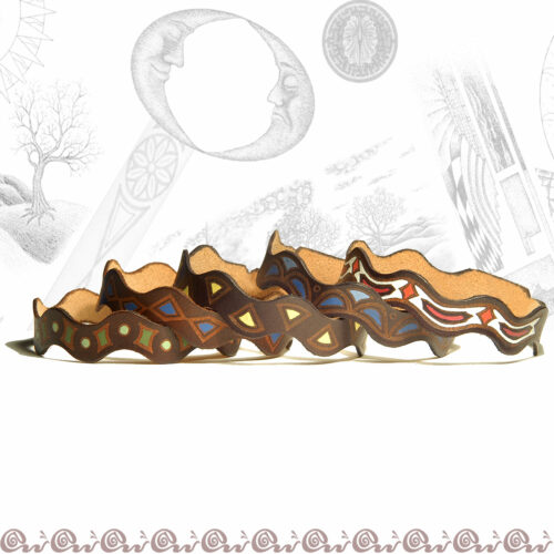 Bracciale onda 1,5 cm decorato - immagine 9