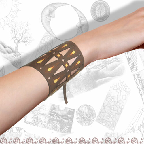 Bracciale traforato e decorato altezza 7 cm - immagine 2