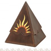 cofanetto cuoio piramide sole