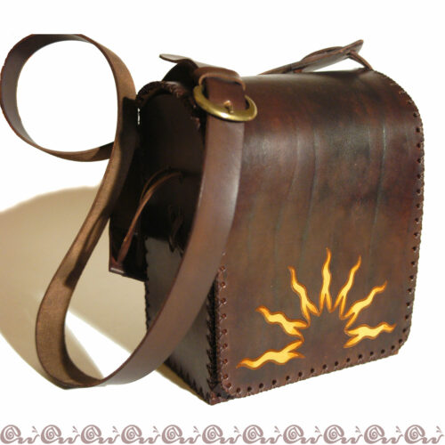 borsa rigida cuoio sole