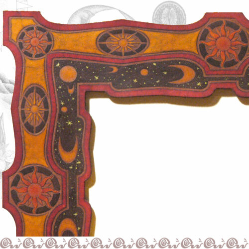 Cornice in cuoio decorata - immagine 2