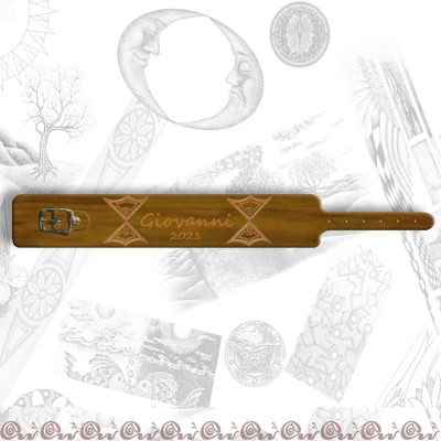 bracciale cuoio 3.5 cm personalizzato