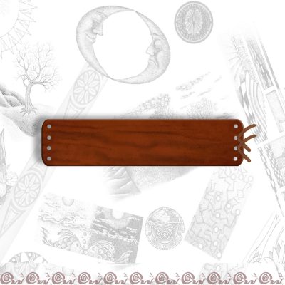 bracciale cuoio 4 cm con laccio