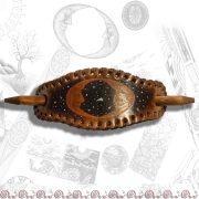 fermaglio allungato in cuoio