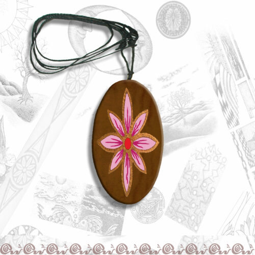 ciondolo ovale fiore