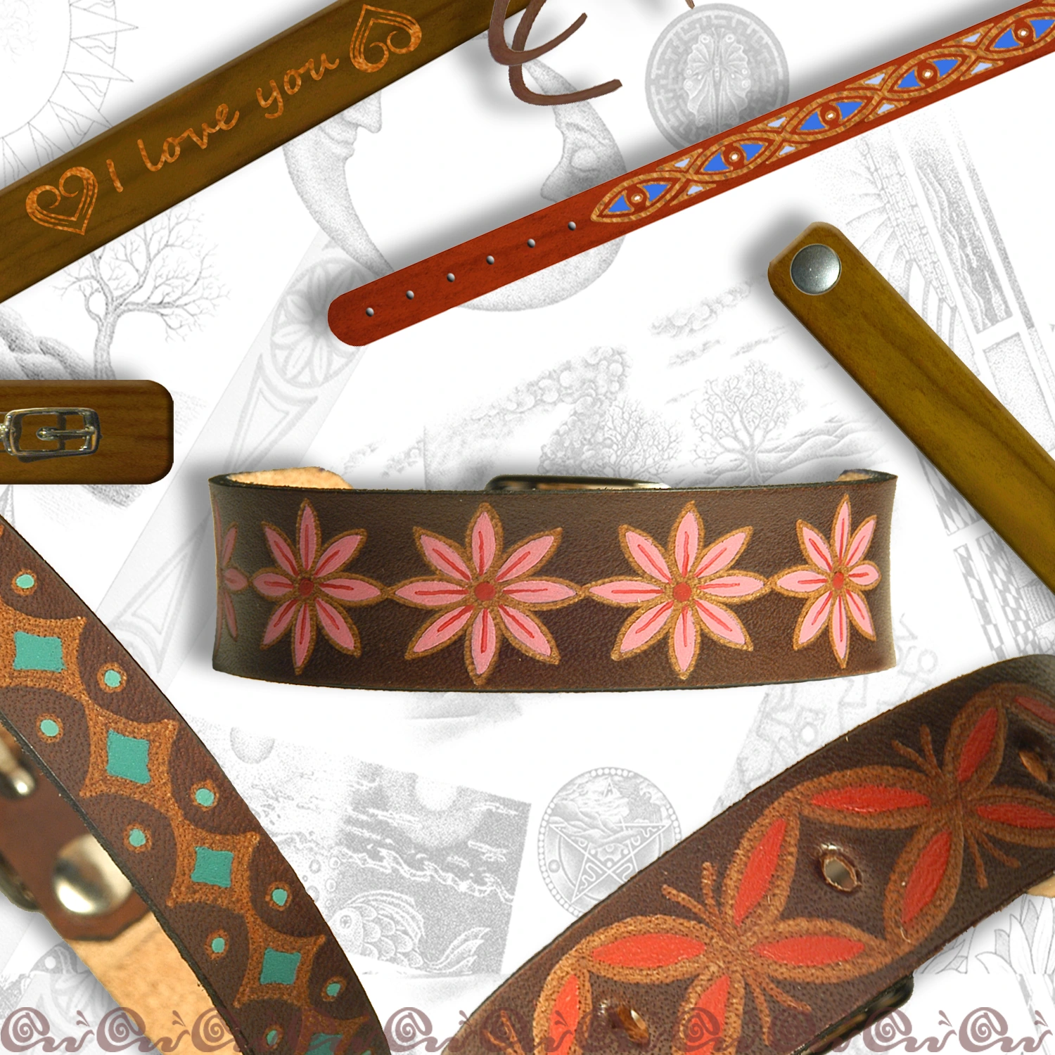 Stile artigianale: braccialetti in cuoio fatti a mano