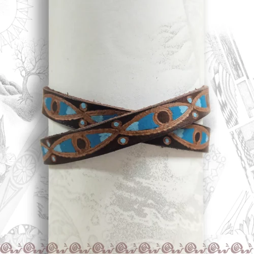 bracciale due giri in cuoio