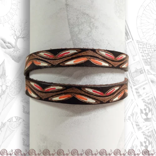 bracciale due giri dritto in cuoio